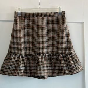 NWT Houndstooth J Crew Mini Skirt